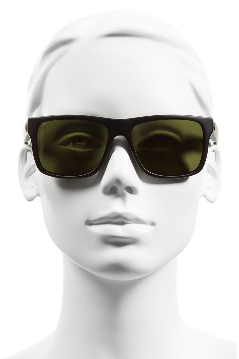 'Swimgarm' 57mm Sunglasses, Alternate, color, MATTE BLACK/ GREY