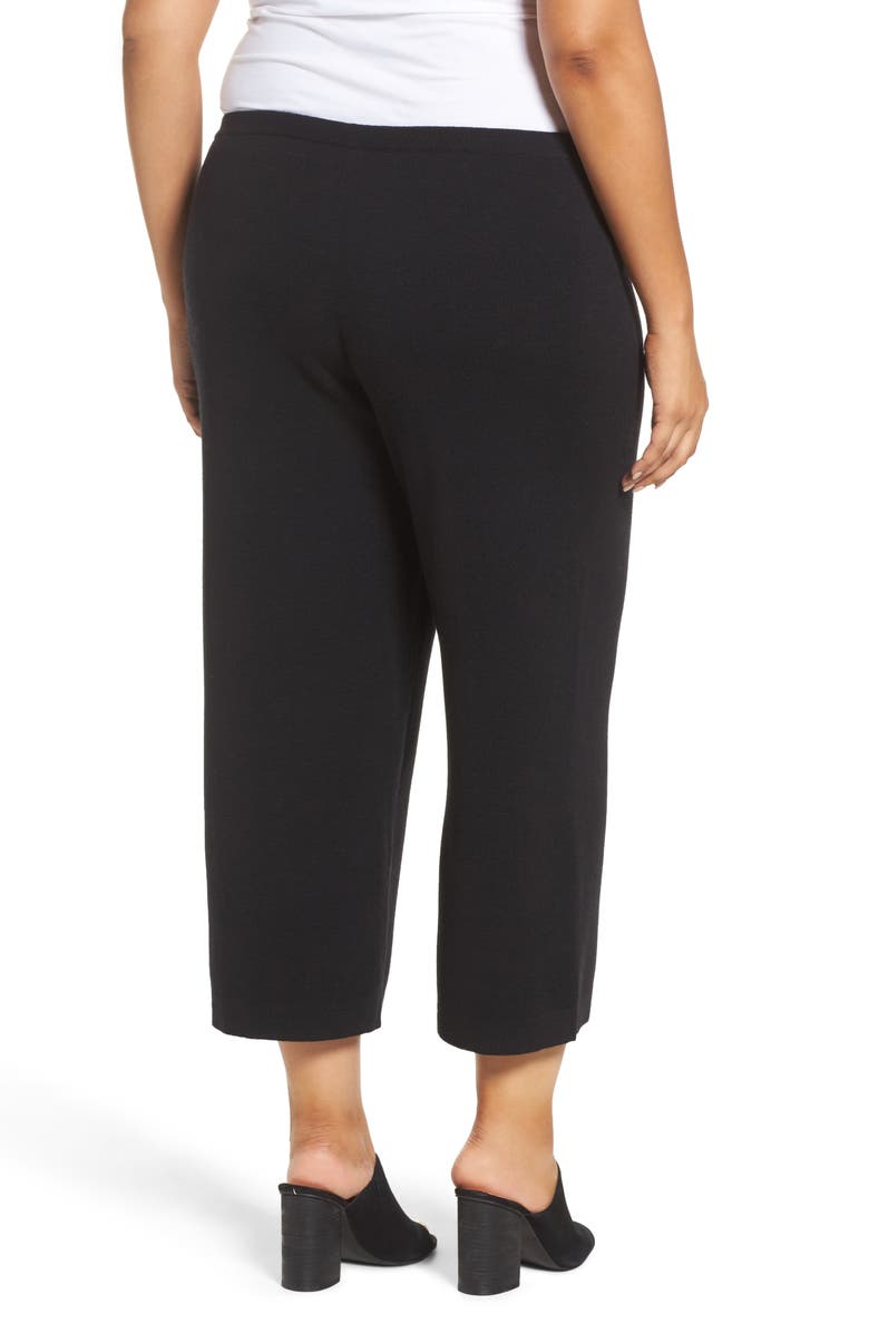 Eileen Fisher Wide Leg Crop Wool Pants, Alternate, color,