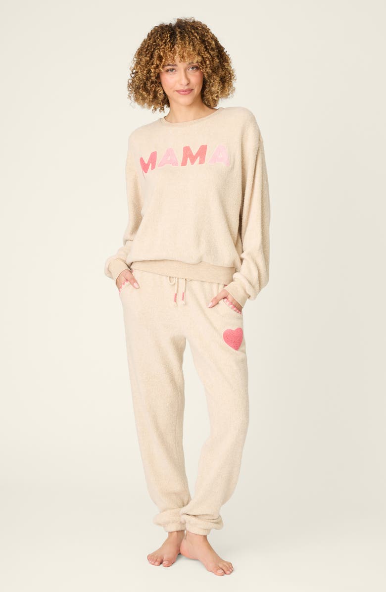 PJ Salvage For the Mama Cotton Blend Pajama Pants, Alternate, color, Light Oatmeal