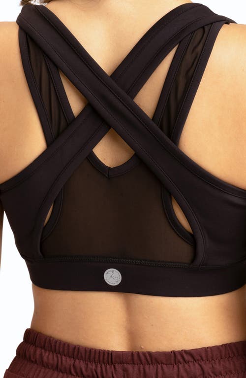 Threads 4 Thought Eva Crossover Sports Bra In Jet Black