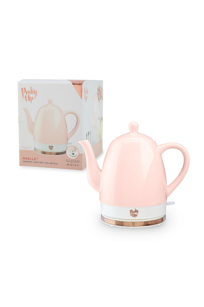 Noelle Ceramic Electric Tea Kettle, Main, color, Pink