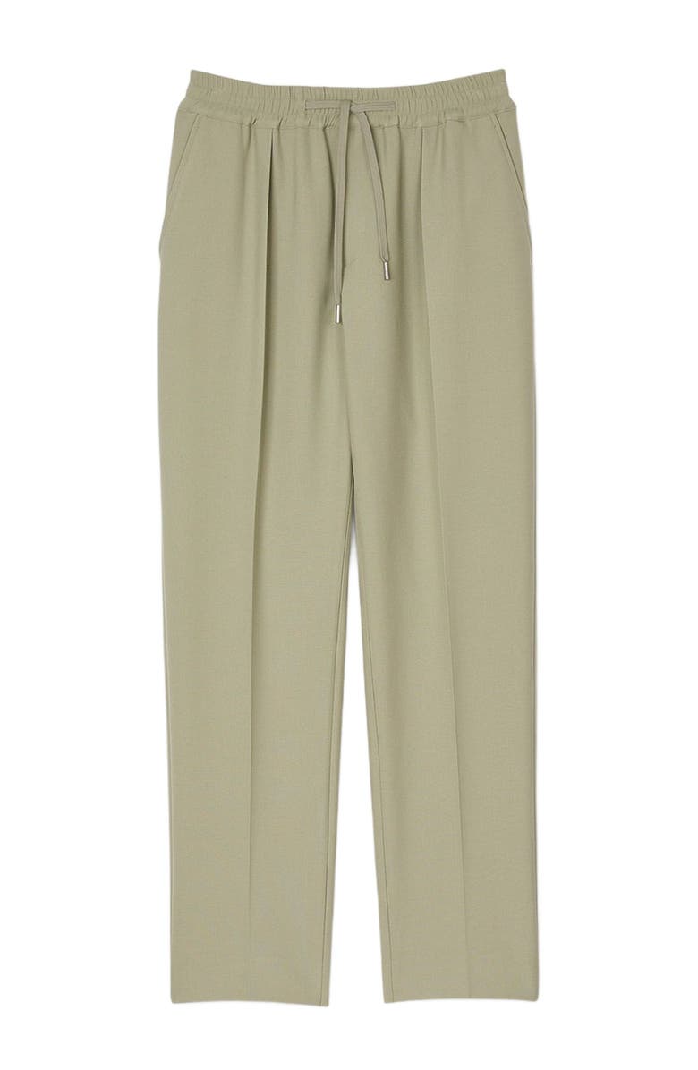 SANDRO Elasticated straight-leg trousers, Alternate, color, Light Kaki.