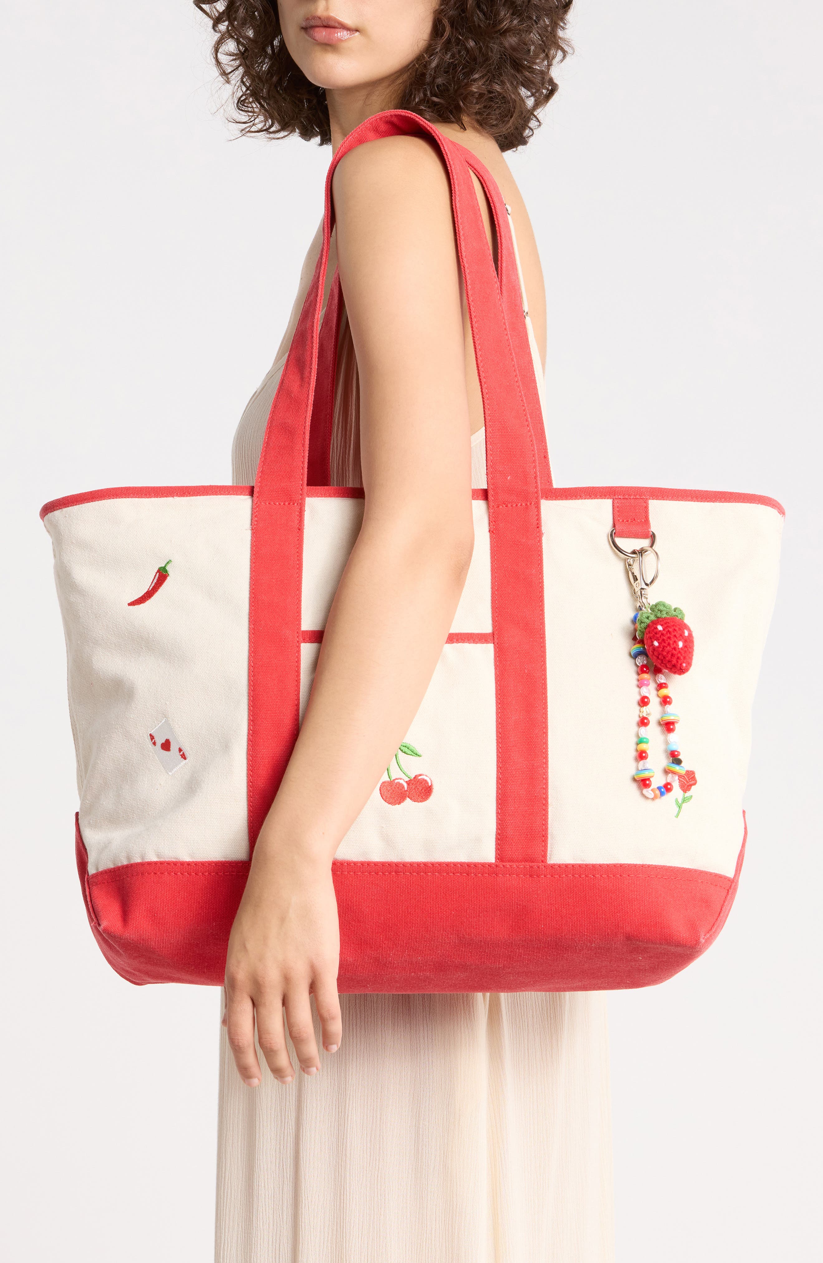 Canvas Tote, Alternate, color, SCARLET