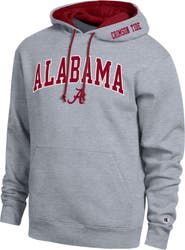 Champion Men's Champion  Heather Gray Alabama Crimson Tide Arch Tackle Twill Hoodie