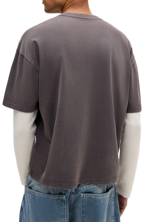 Bdg Urban Outfitters Double Layer Long Sleeve Graphic T-shirt In Brown
