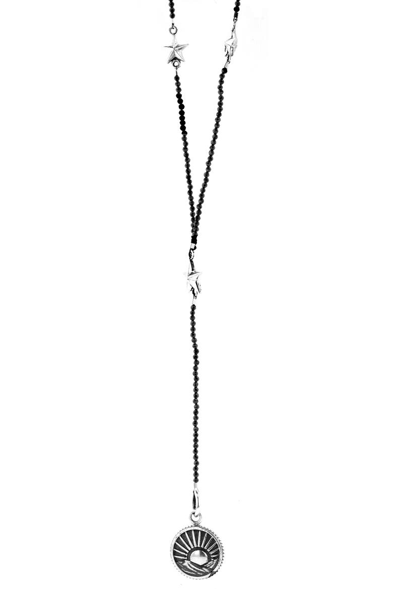 Sun Rosary Necklace, Main, color, SILVER