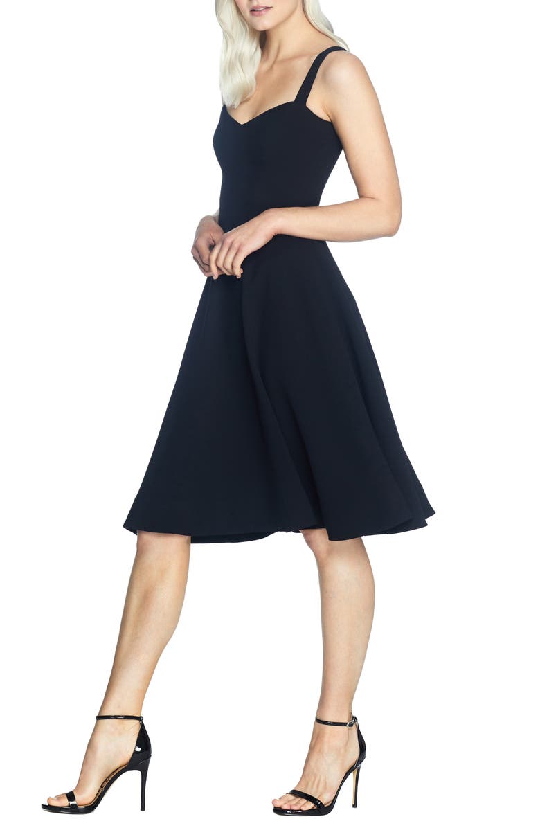 Dress the Population Alina Crepe Fit & Flare Cocktail Dress, Alternate, color,