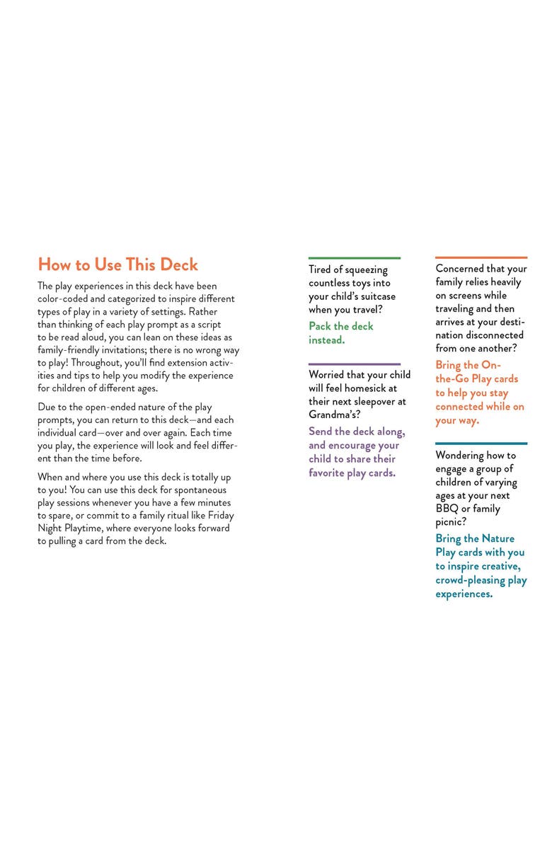 Chronicle Books The Family Play Deck, Alternate, color, Multi