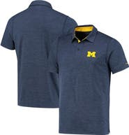 Columbia Men's Columbia Navy Michigan Wolverines Tech Trail Omni-Shade Polo