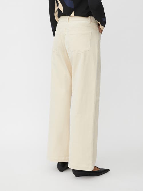Masai Copenhagen Wide Leg Velvet Pants In Neutral