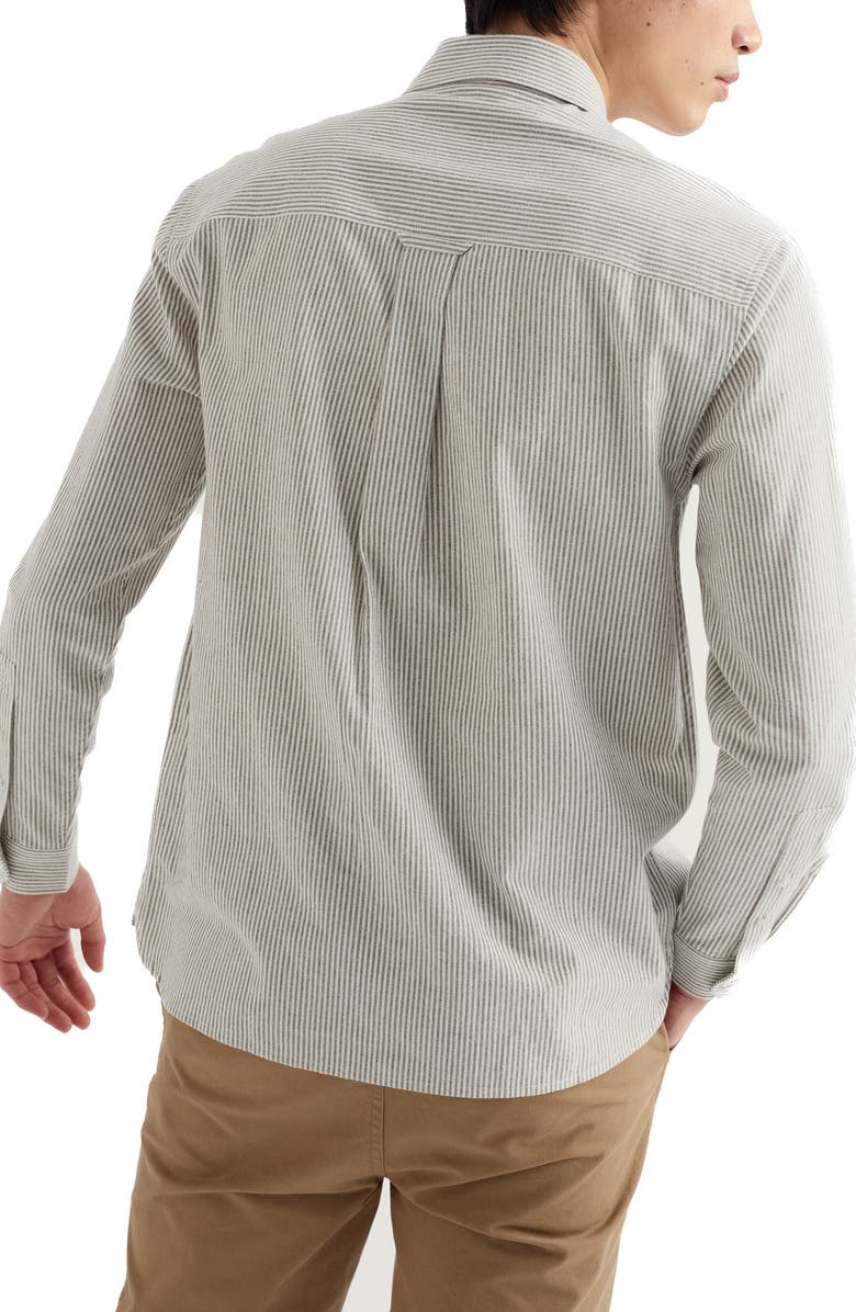 Seasalt Cornwall Jenken Stripe Organic Cotton Button-Down Oxford Shirt, Alternate, color, Woodchopper Creek