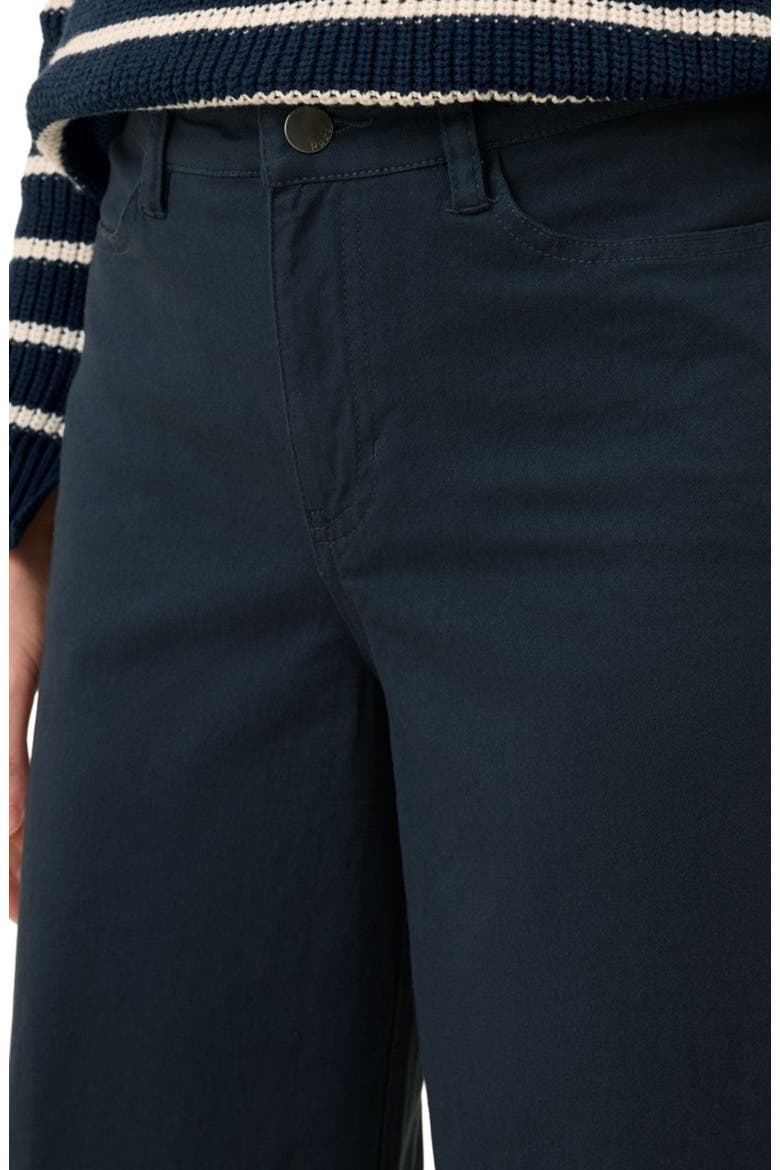 Organic Cotton Stretch Twill Wide Leg Pant, Alternate, color, Midnight Blue