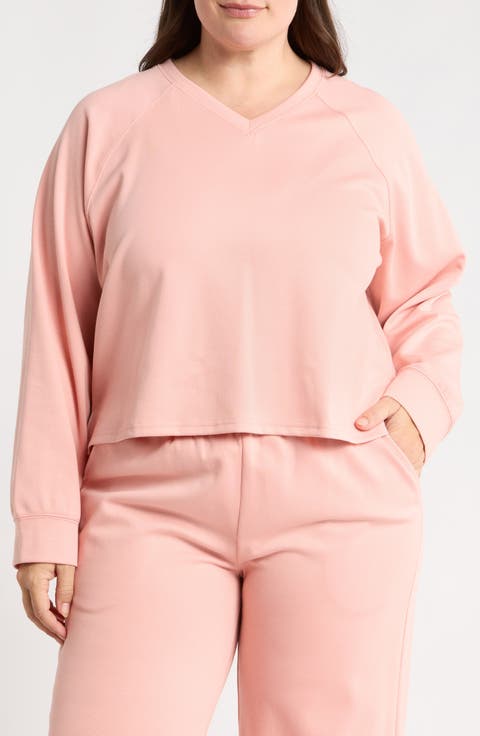 V-Neck French Terry Sweatshirt