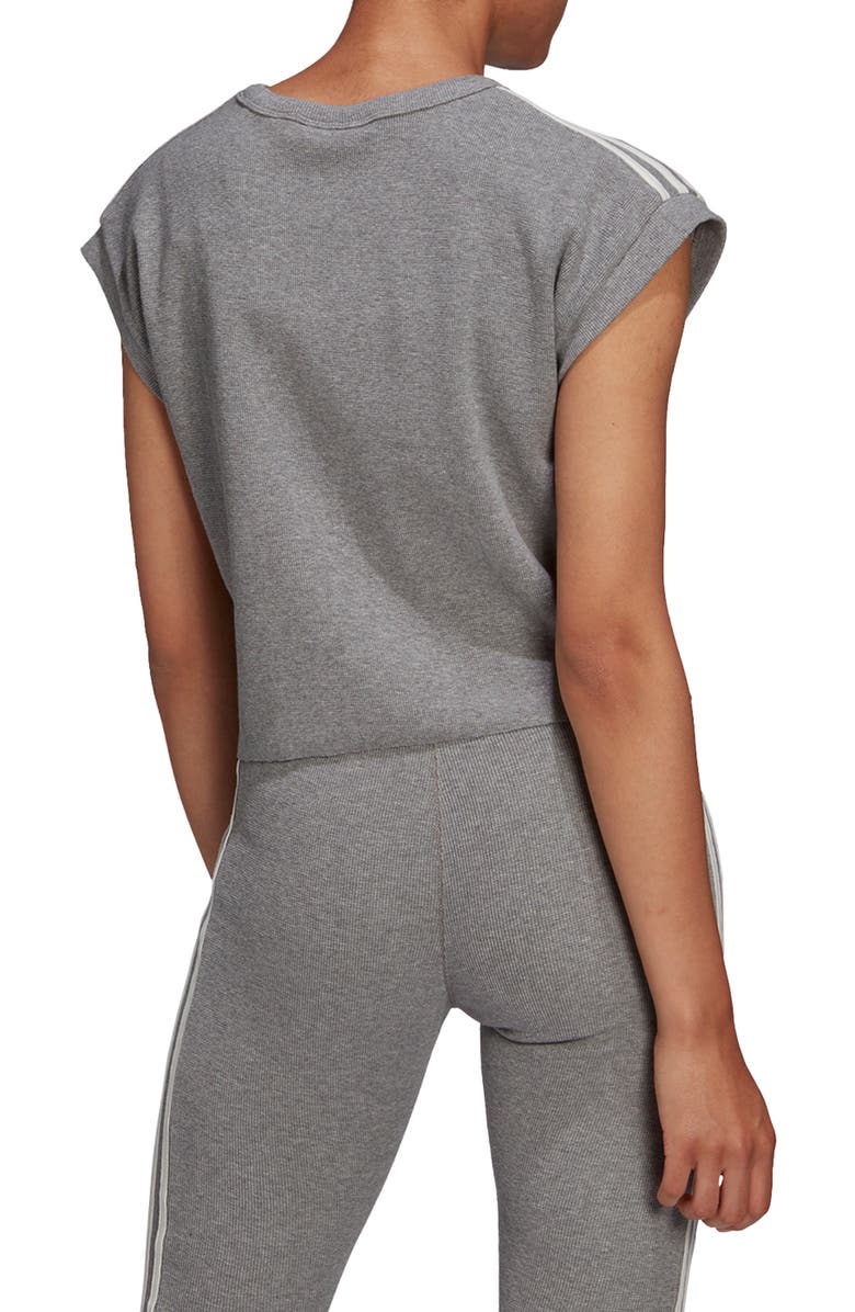 adidas Waffle Crop T-Shirt, Alternate, color, Heather