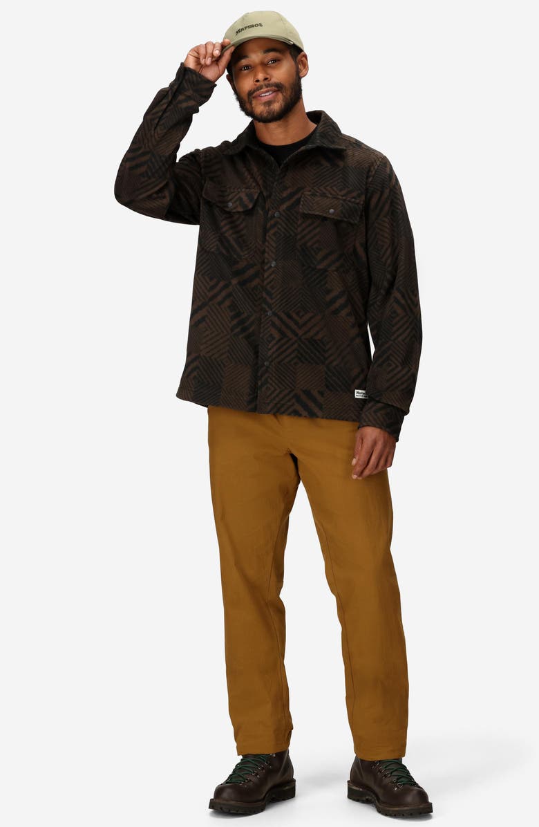 Marmot Felton Long Sleeve Fleece Snap-Up Shirt, Alternate, color, Black Patchwork
