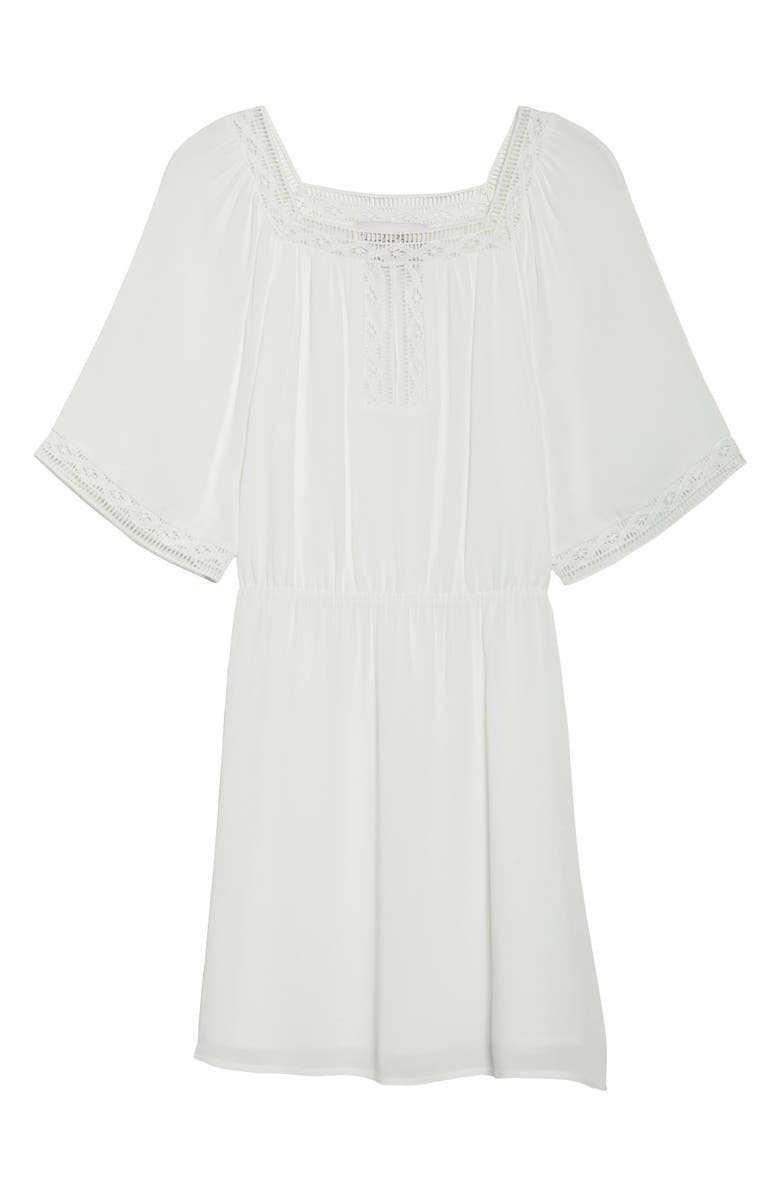 Charles Henry Lace Trim Peasant Minidress, Alternate, color, 