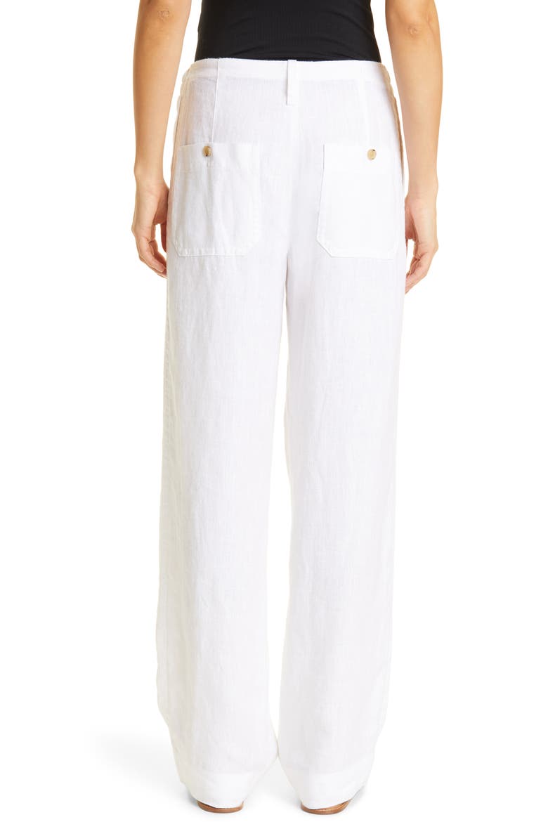 Tie Front Pull-On Pants, Alternate, color, OPTIC WHITE
