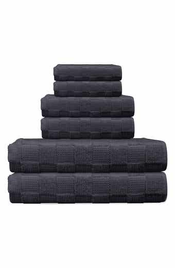 DePera Waffle Terry 6-Piece Turkish Cotton Bath Towel Set
