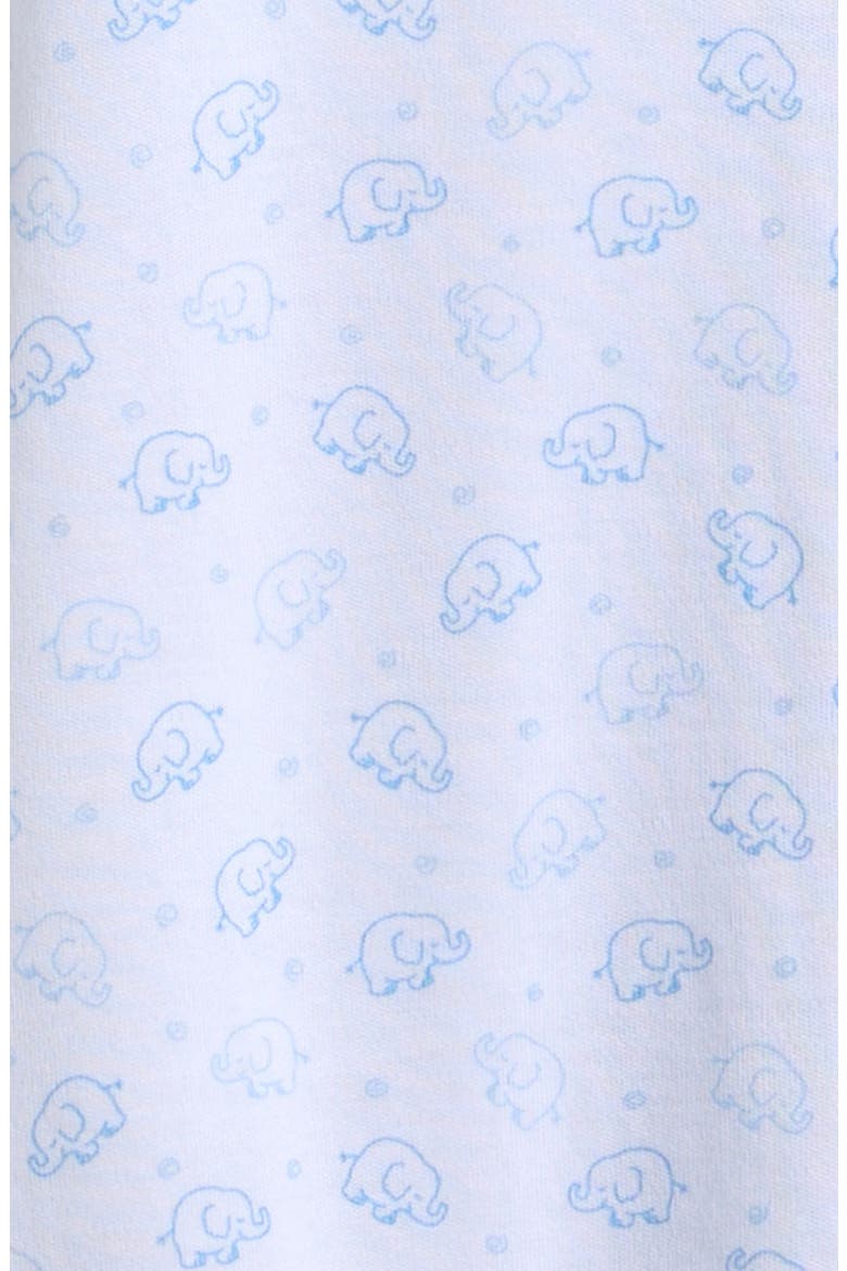 Ele-Fun Print Convertible Pima Cotton Gown, Alternate, color, LIGHT BLUE