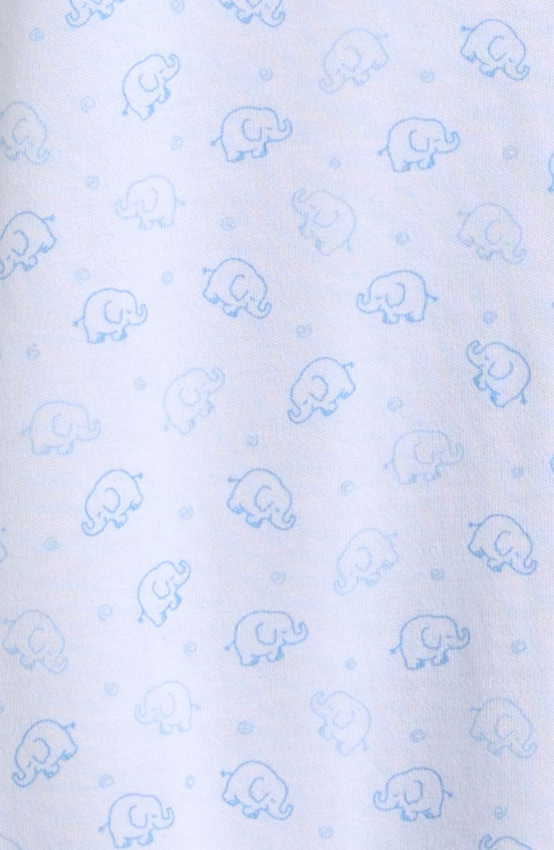 Kissy Kissy Ele-Fun Print Convertible Pima Cotton Gown, Alternate, color, Light Blue