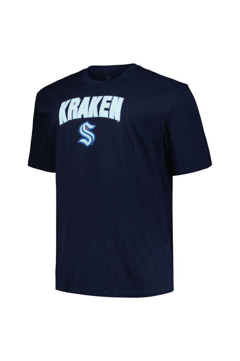 Men's Profile Navy Seattle Kraken Big & Tall Arch Over Logo T-Shirt, Alternate, color, Navy