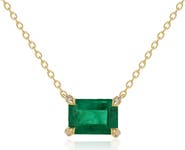 VALANI ATELIER Emerald & Diamond Pendant Necklace