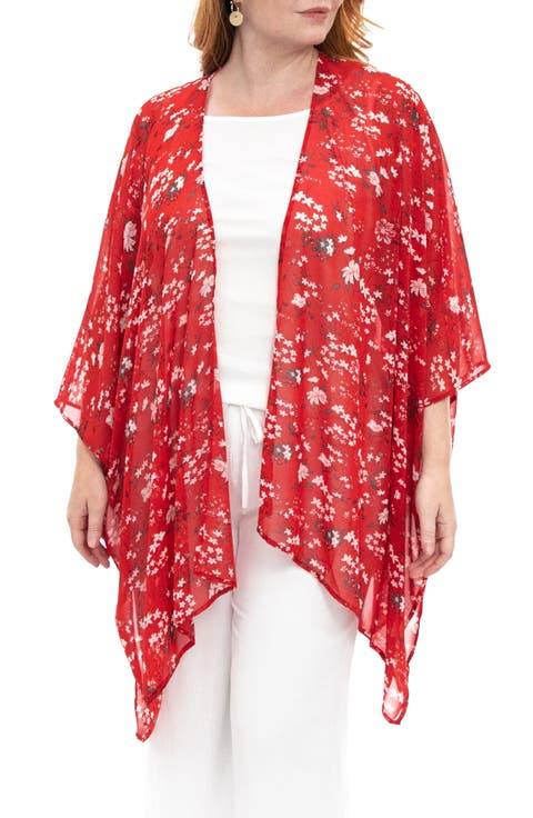 Semi Sheer Open Front Topper (Plus)