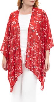 Nina Leonard Semi Sheer Open Front Topper