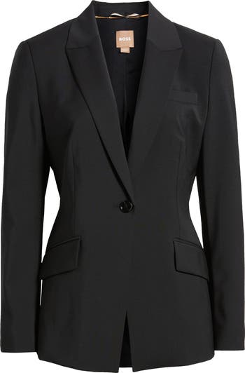 Jabinalah One-Button Virgin Wool Blazer