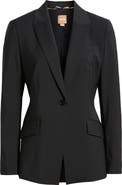 BOSS Jabinalah One-Button Virgin Wool Blazer