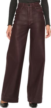 DL1961 Hepburn Wide Leg High Rise Coated Jeans