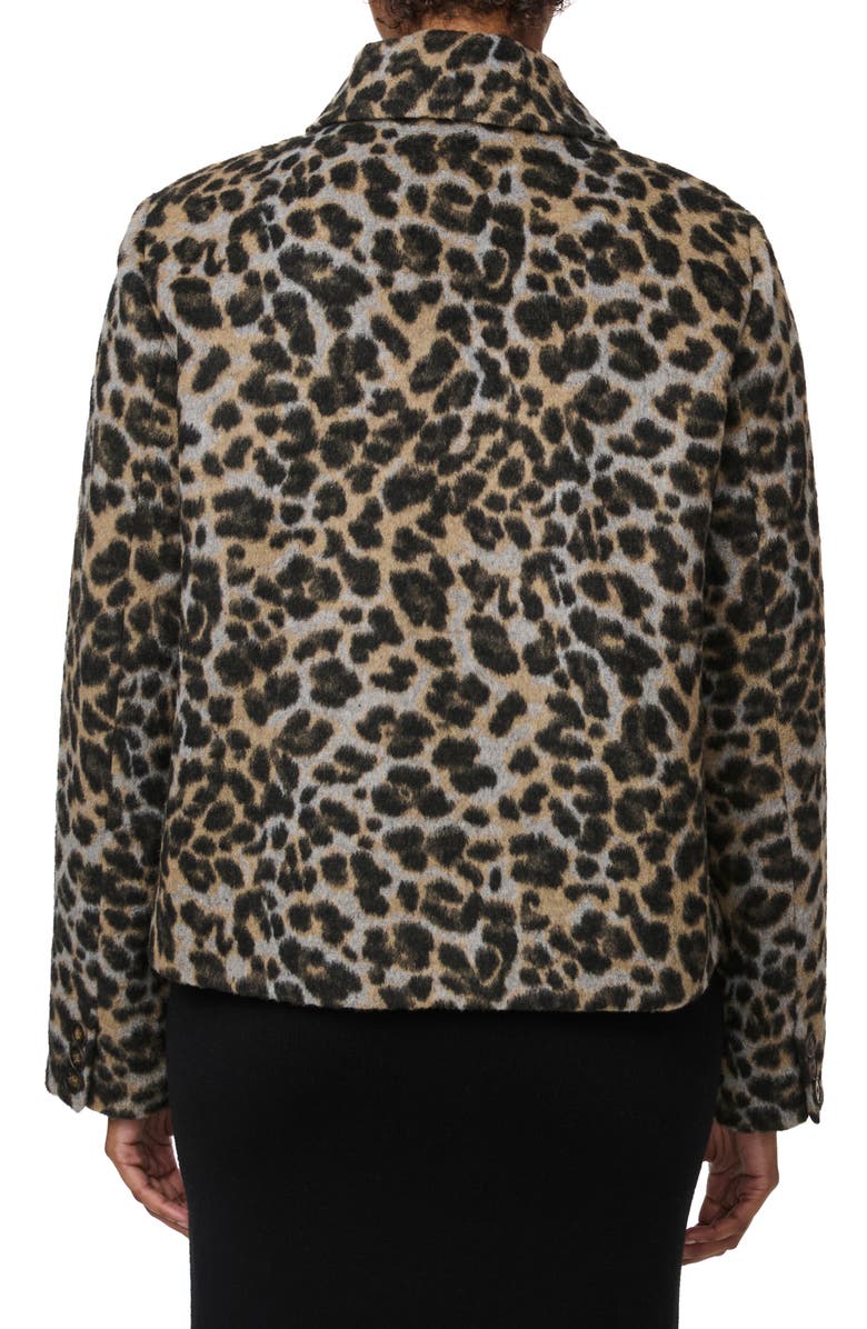 Bernardo Leopard Print Crop Jacket, Alternate, color, Leopard