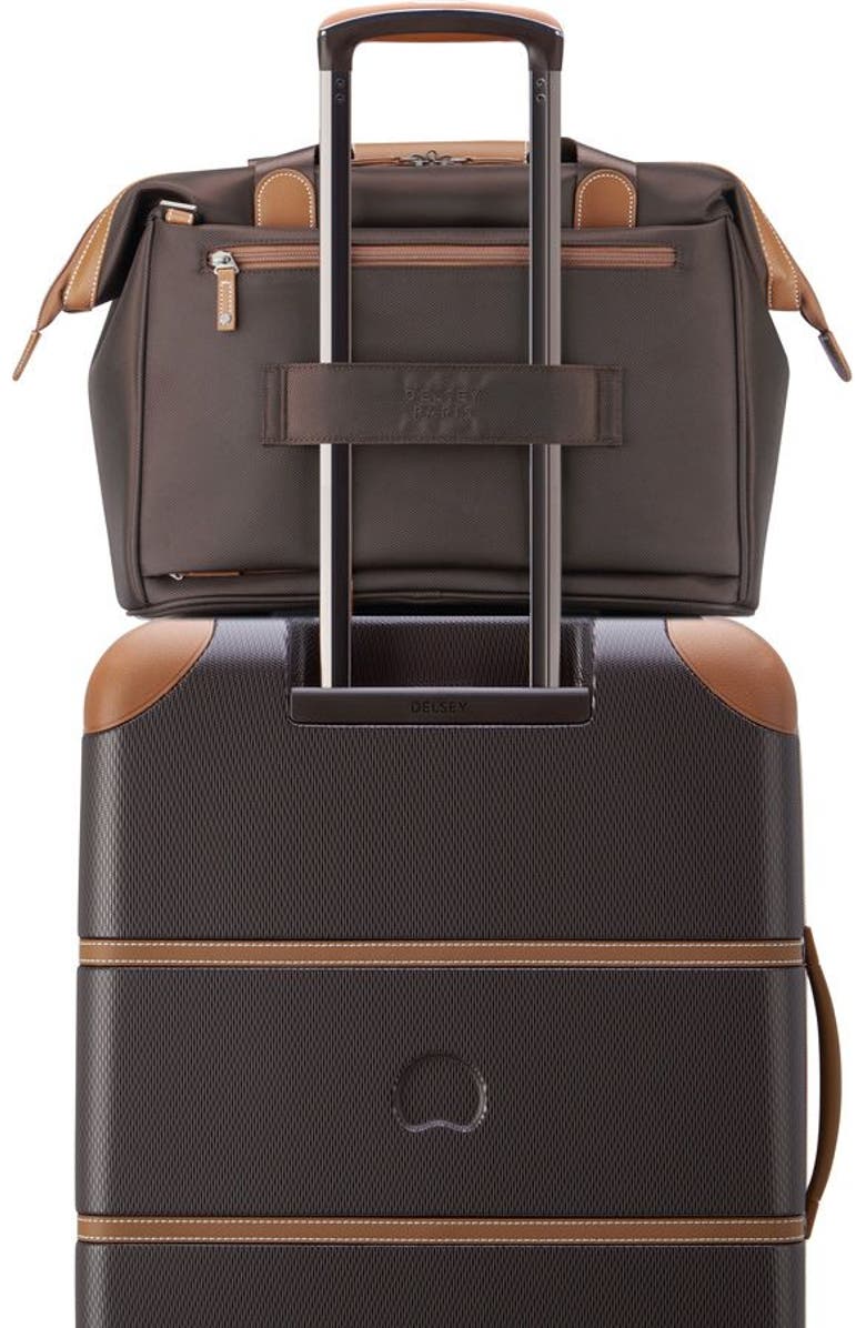 Delsey Paris Chatelet Air 2.0 2 Piece Set 21" CarryOn Spinner & Weekender Luggage Set, Alternate, color, Brown