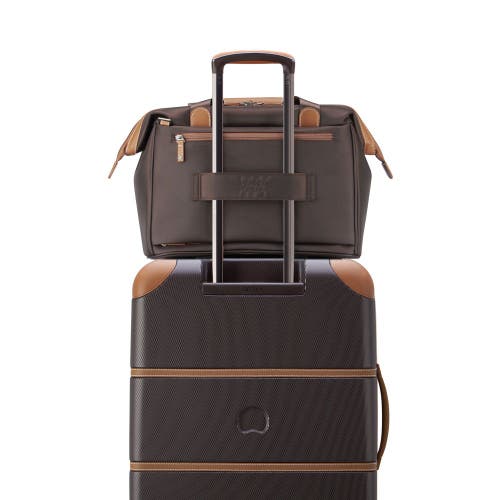 Delsey Paris Chatelet Air 2.0 2 Piece Set 21" Carryon Spinner & Weekender Luggage Set In Brown