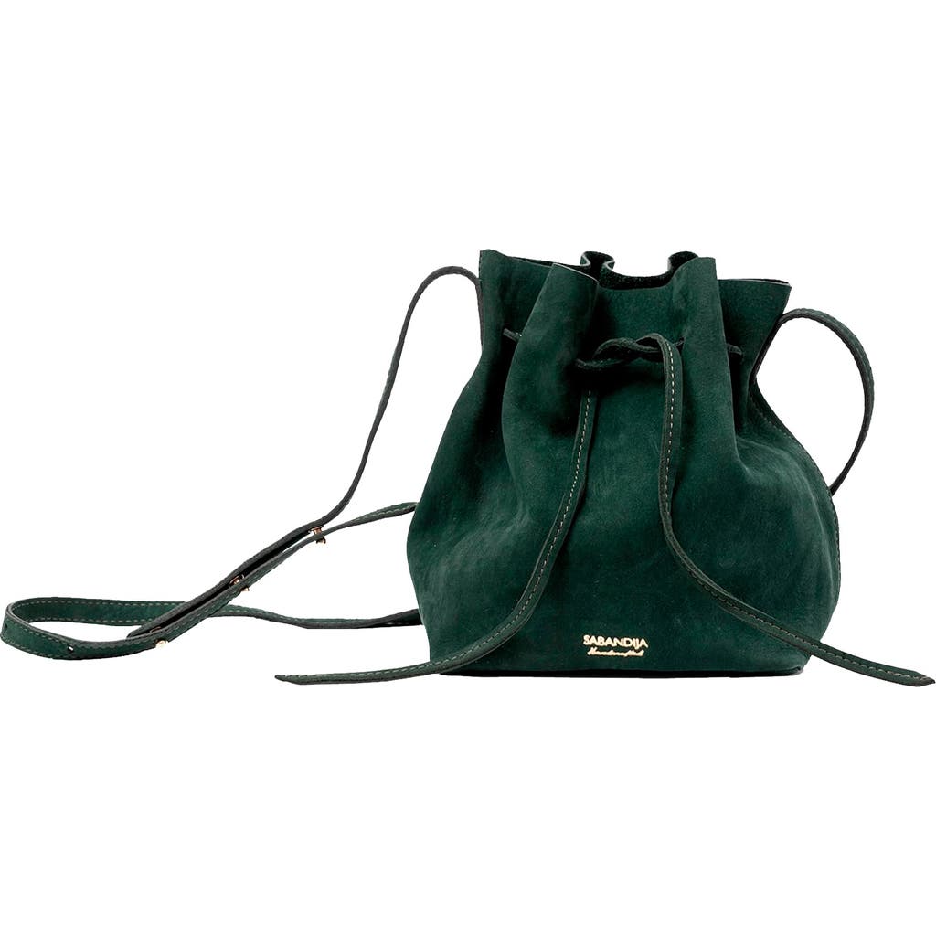 Sabandija Courtesy Suede Crossbody Bag In Green