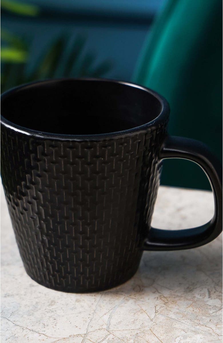Stone Lain Olivia Stoneware 4-Piece Mug Set, Alternate, color, Black