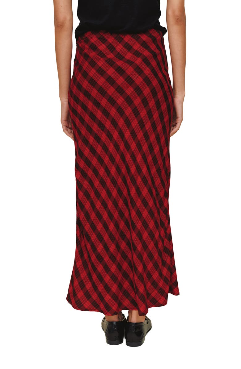 Bella Dahl Plaid Maxi Skirt, Alternate, color, Red Black Check