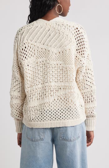 Openwork Slouchy Cotton Cardigan
