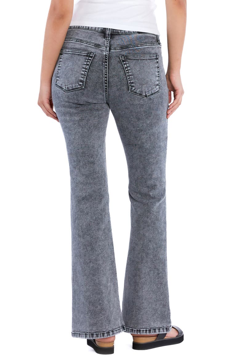 Chloe Acid Wash Mid Rise Flare Jeans, Alternate, color, POWDER GREY