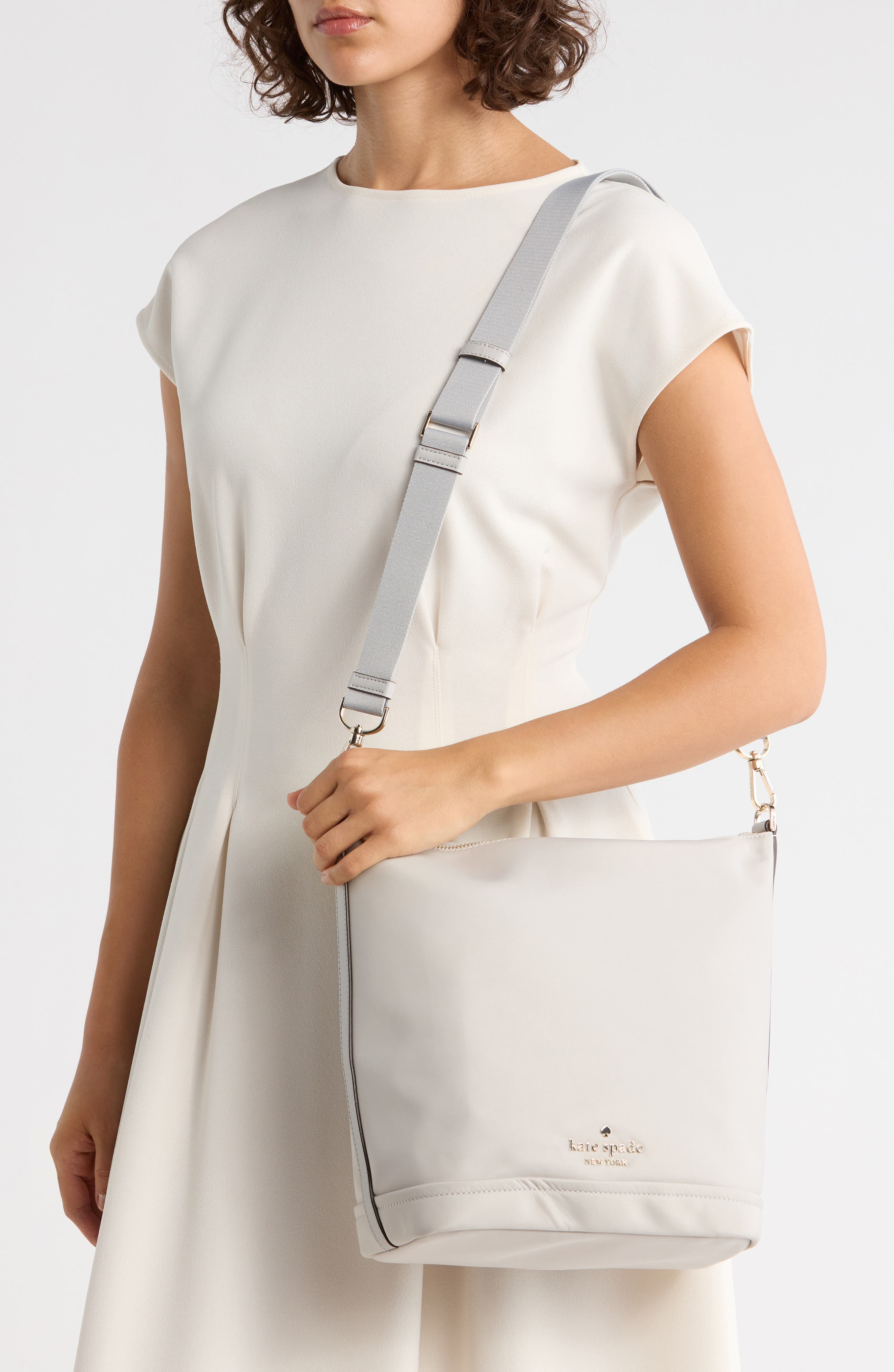 Kate Spade New York large crossbody bag, Alternate, color, Platinum Grey