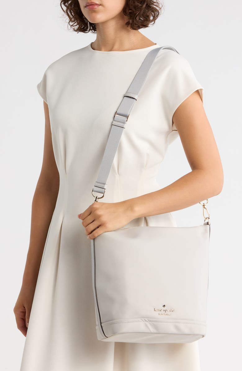 Kate Spade New York large crossbody bag, Alternate, color, Platinum Grey