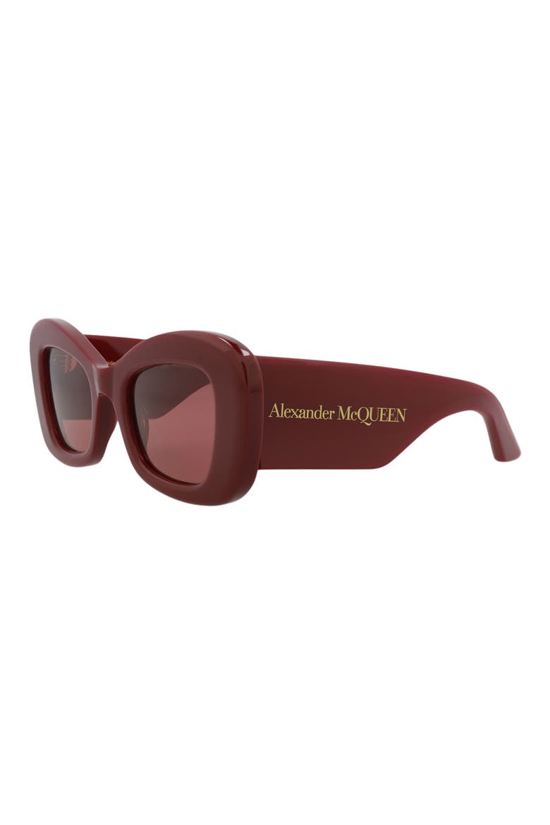 50mm Cat Eye Sunglasses, Alternate, color, BURGUNDY BURGUNDY RED