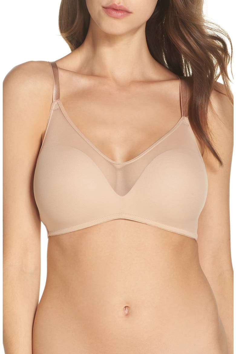Sheer Illusion Wireless Bra, Main, color, NATURAL