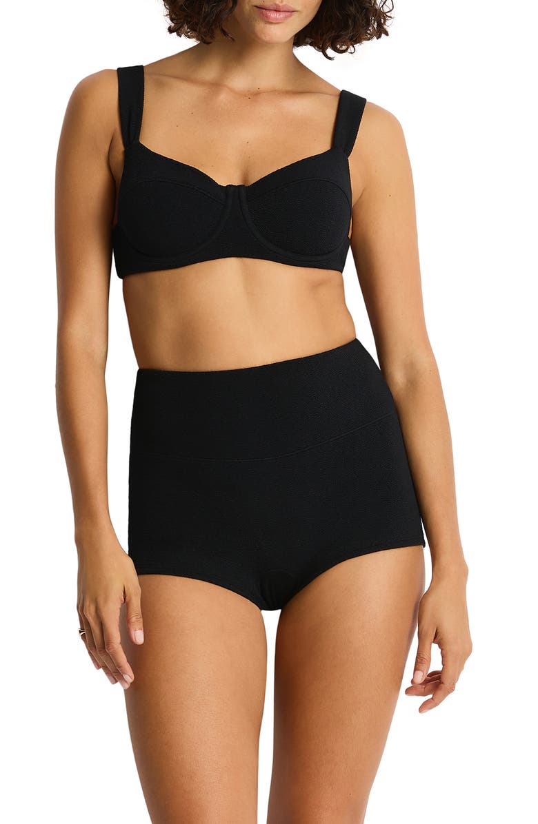 Sea Level Surf Swim Shorts, Alternate, color, Black