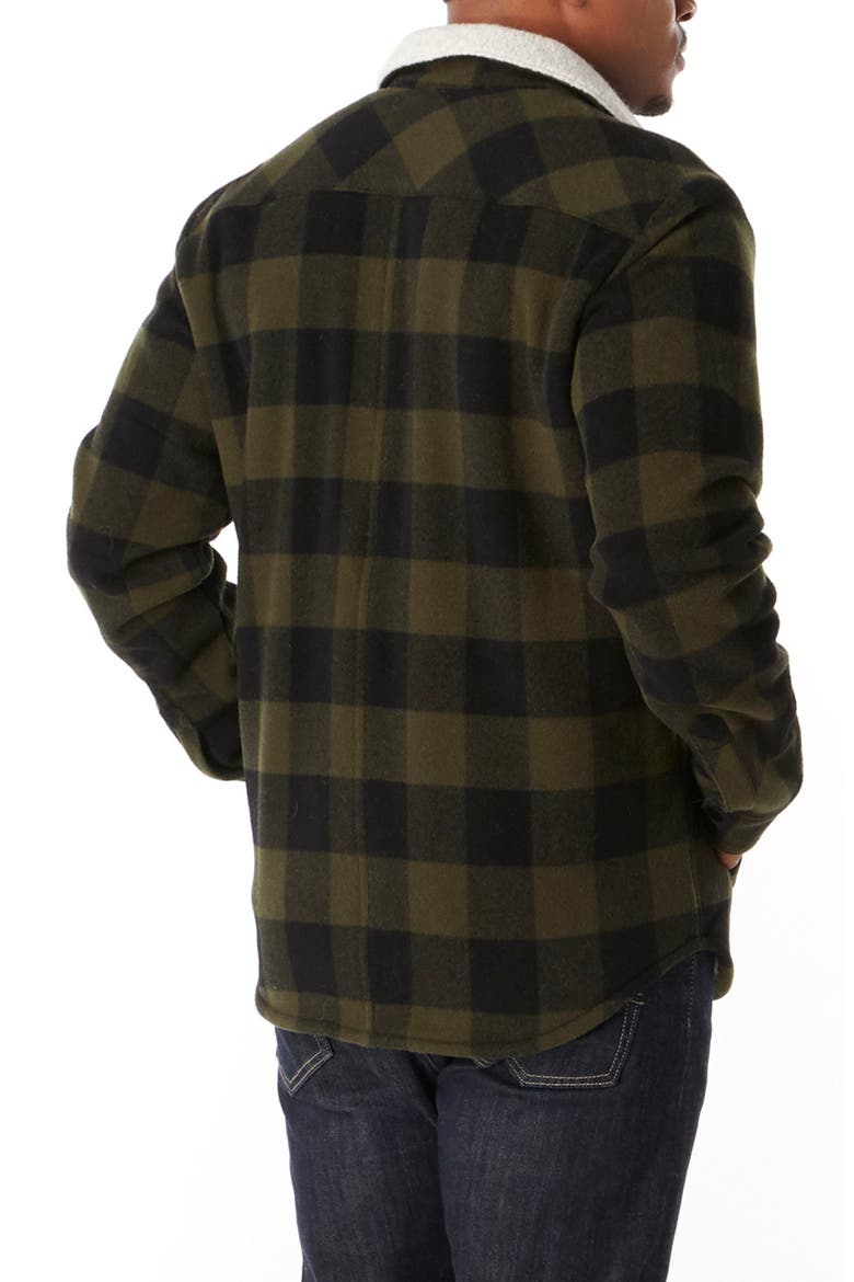 Anchor Line High Pile Fleece Lined Shirt Jacket, Alternate, color, OLIVE