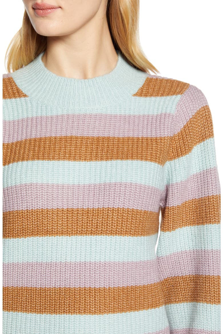 x Atlantic-Pacific Blouson Sleeve Sweater (Nordstrom Exclusive), Alternate, color, BLUE RAINDROP MONT STP
