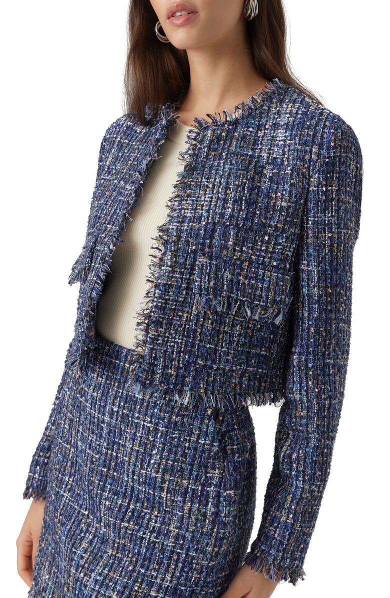 VERO MODA Chantelle Tweed Crop Jacket, Alternate, color, 