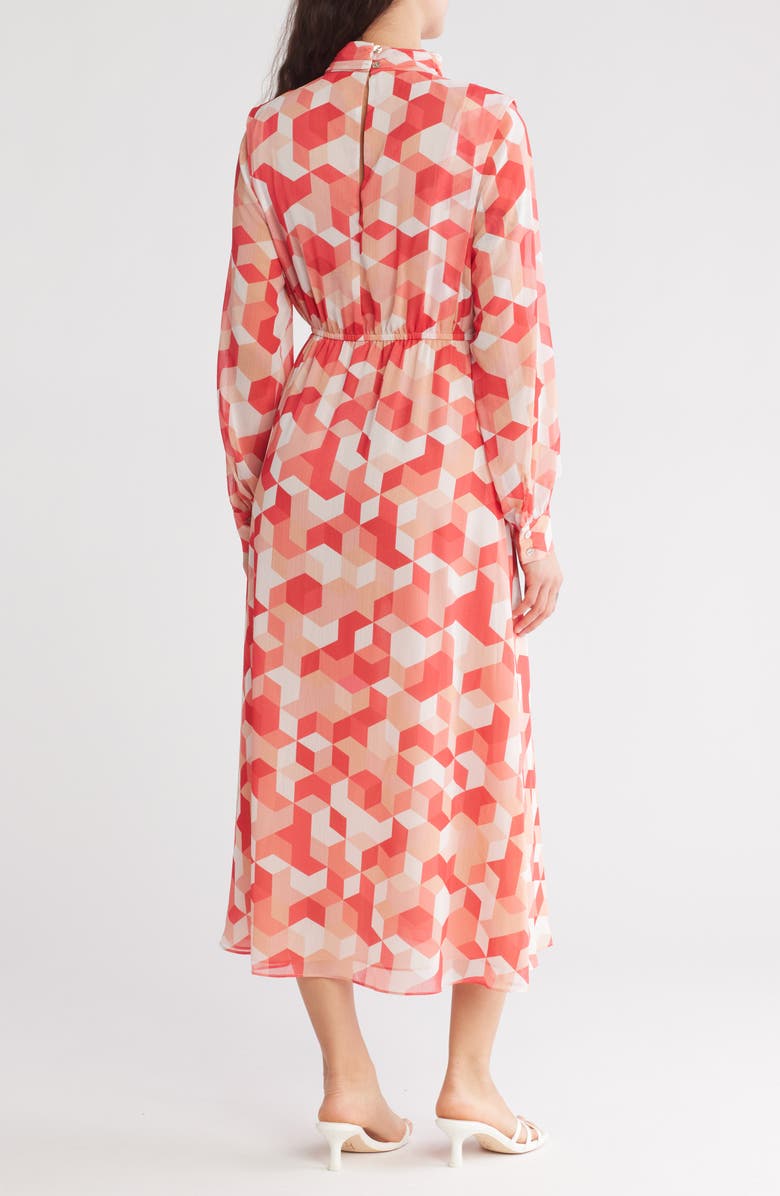 AREA STARS Qube Mock Neck Long Sleeve Dress, Alternate, color, 