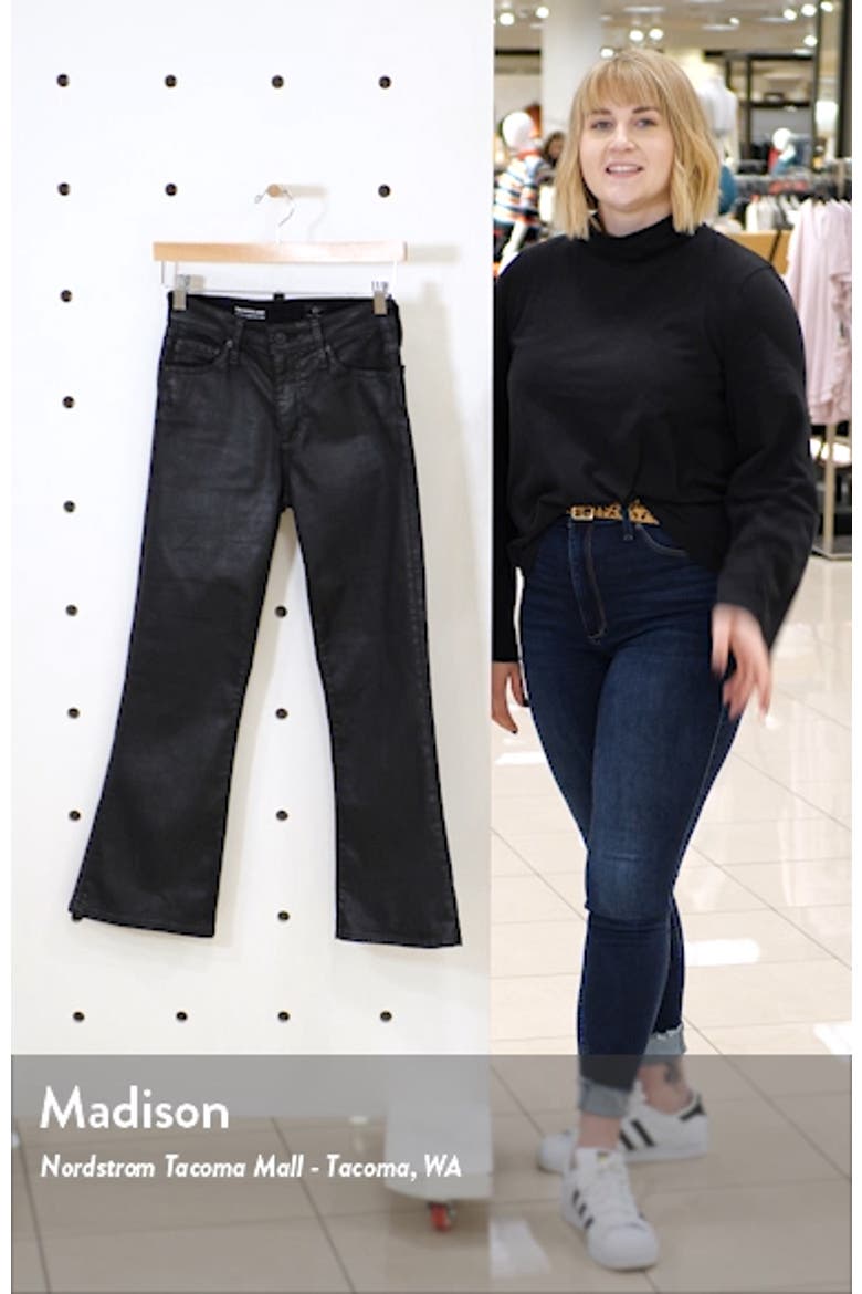 The Quinne Coated High Waist Crop Flare Jeans video