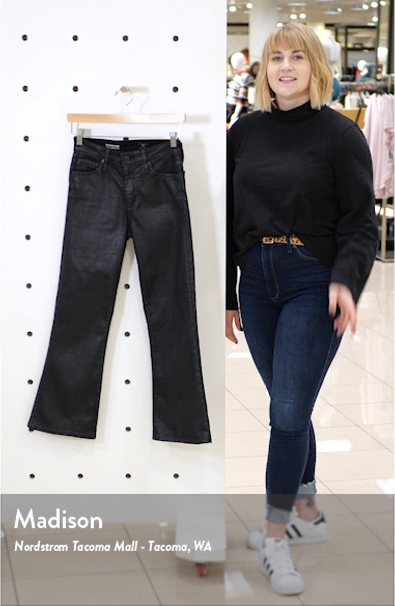 The Quinne Coated High Waist Crop Flare Jeans, sales video thumbnail
